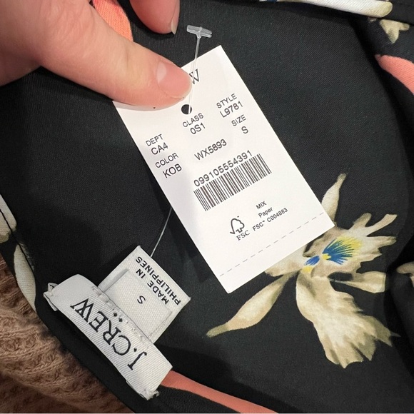 NWT J. Crew floral Printed mid-length Midi slip dress - Picture 7 of 8